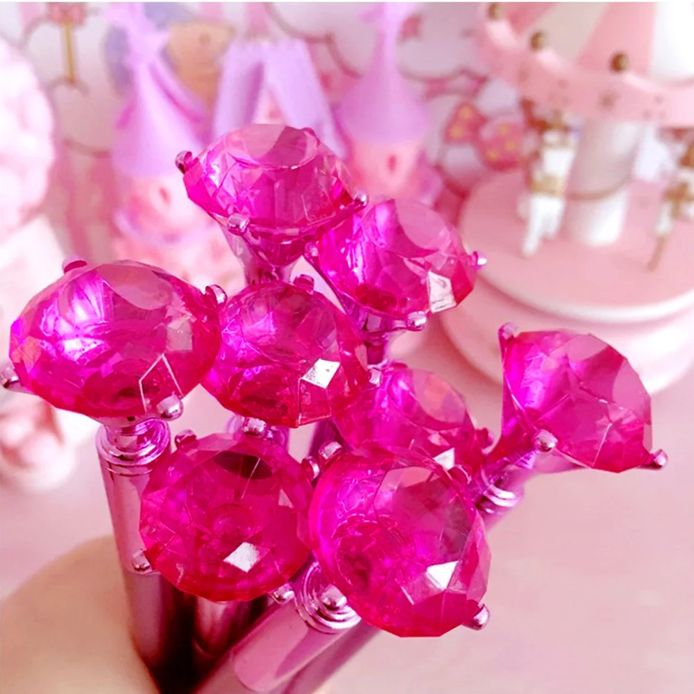 

12pcs Diamond Pens Creative Fountain Pens Colorful Rollerball Pens for Writing Drawing Printing