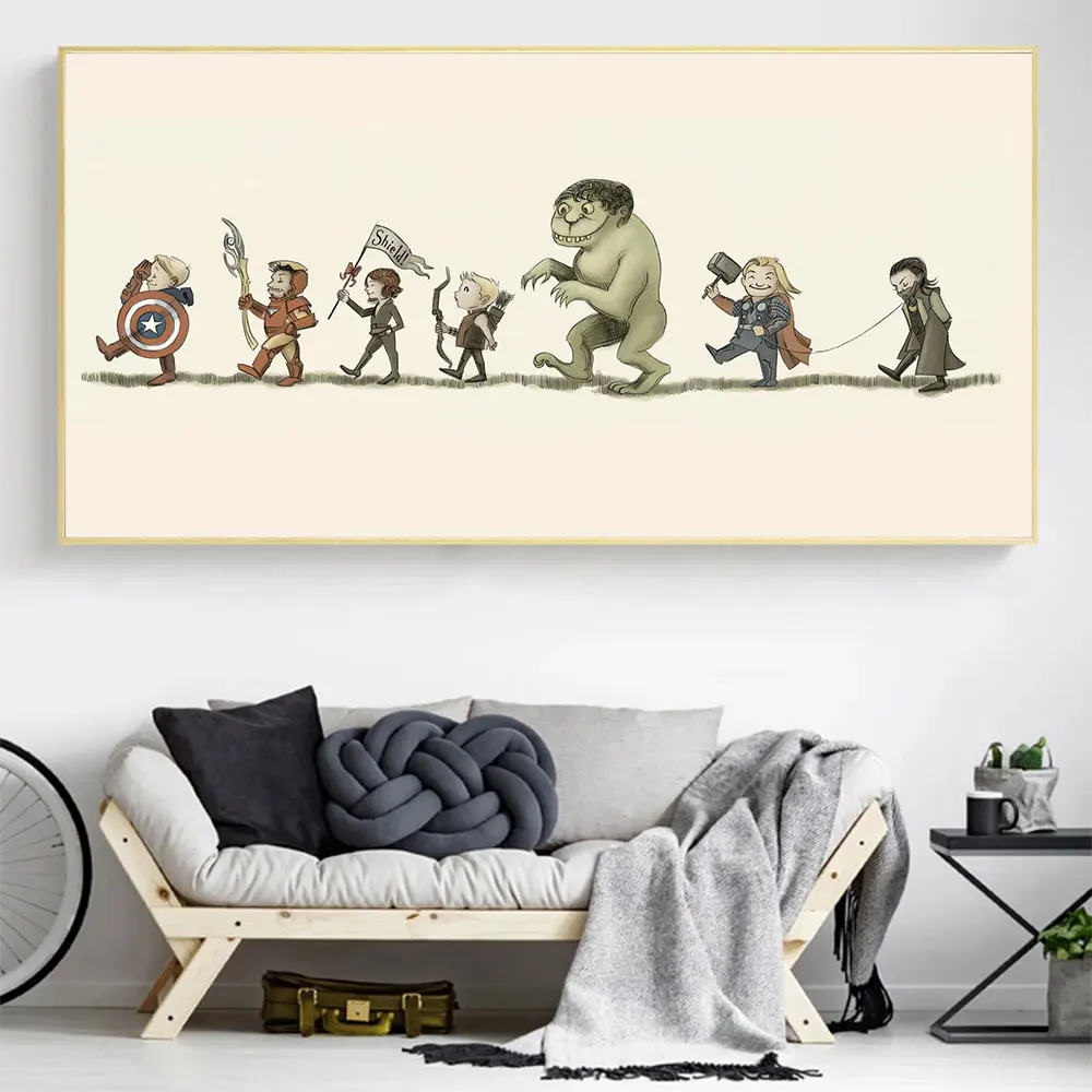 

Comics Superhero Print HD Posters And Prints Marvel Movie Avengers Wall Art Pictures Nordic Kid'S Bedroom Living Room Decoration
