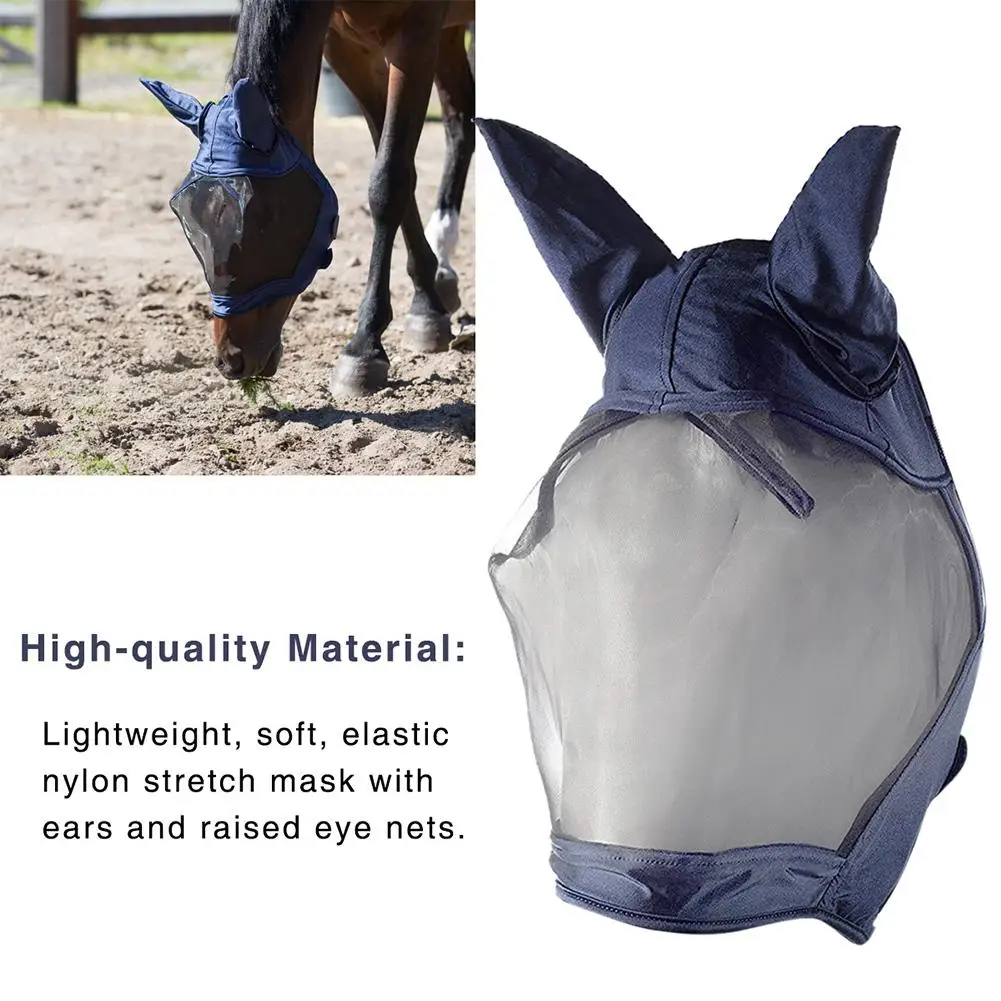 Маска для лица лошади товары домашних животных Лошадь Съемная Сетчатая с носовой