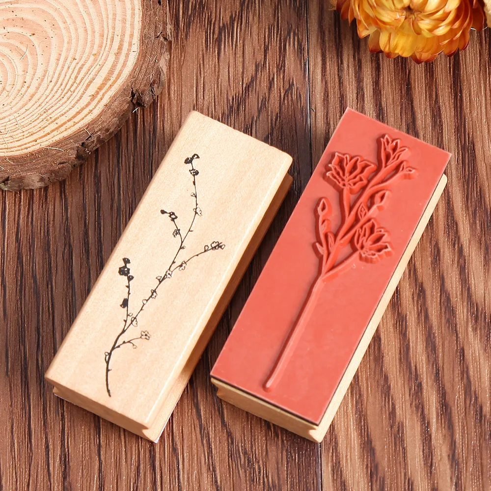 1PC Retro Grass Plants Stamps Rubber Wooden Standard Crafts DIY Scrapbooking Arts Stationery Supplies Home Accessories | Дом и сад