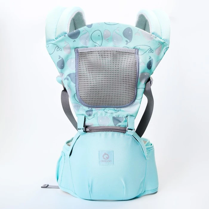 Рюкзак-кенгуру/хипсит &quotРыбки&quot цвет бирюзовый | Мать и ребенок