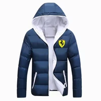 2021 mens ferrari new down jacket winter thick velvet windproof fashion down jacket high quality mens waterproof jacket