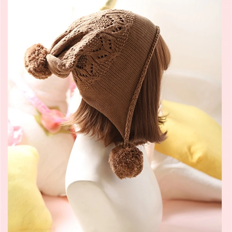 Шапка с рогом рождественского оленя и помпоном осенне-зимняя шапка в Корейском