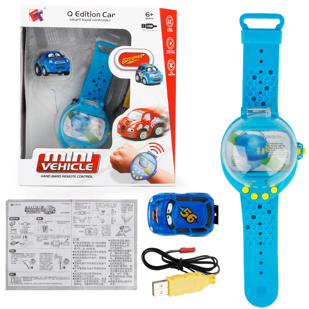 Дистанционный контроль Мини мультфильм автомобили в часах с датчиком гравитации
