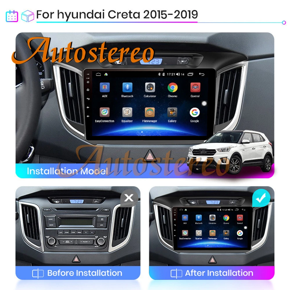 

Автомобильный мультимедийный плеер, 6 + 128 ГГц, для Hyundai Creta IX25 2015-2019 Android