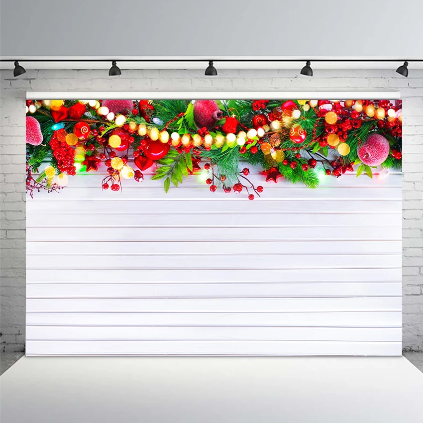 Фоны для фотосъемки Рождественский фон фоны Цветочный листья светильник лые