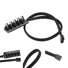 1 до 5 4-контактный TX4 PWM Процессор Вентилятор охлаждения Плетеный Мощность кабель концентратор разделитель адаптер