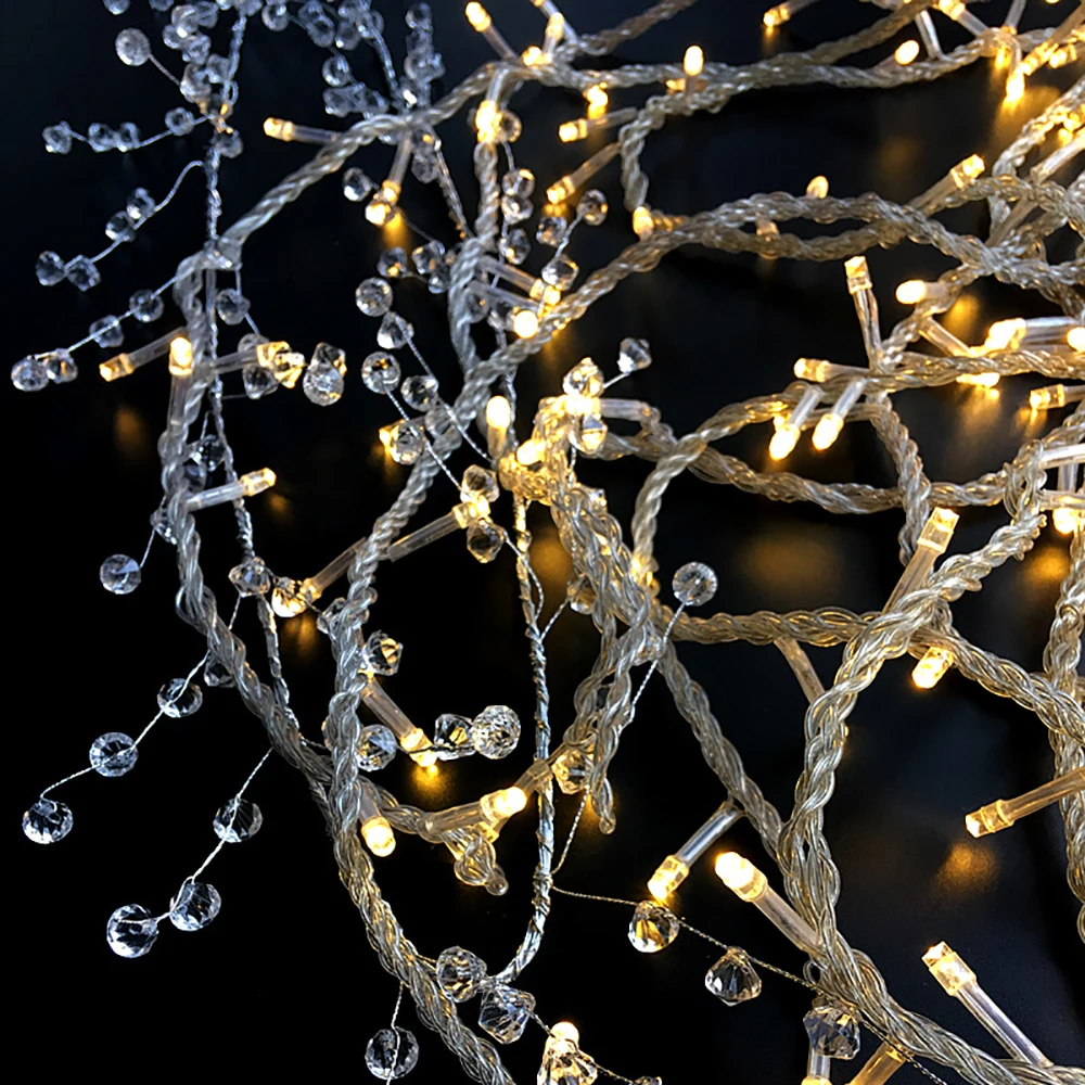 Прозрачные хрустальные бусины гирлянда из акриловых пластиковых бусин льда