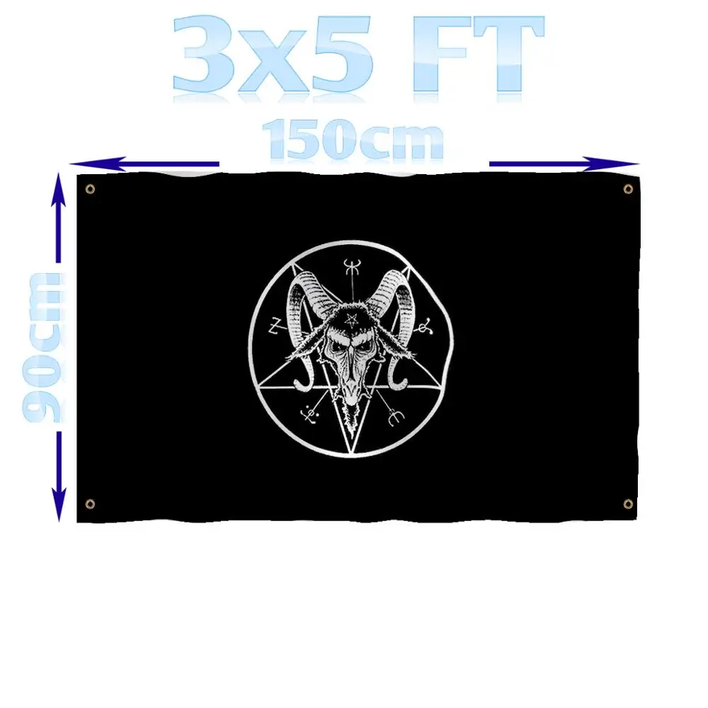 Satan 004 BENFACTORY Store 3x5ft сатана Бафомет Рыцари Тамплиер Бог флаг однослойный полиэстер с латунными люверсами внутри/на открытом воздухе - Цвет: Satan 004