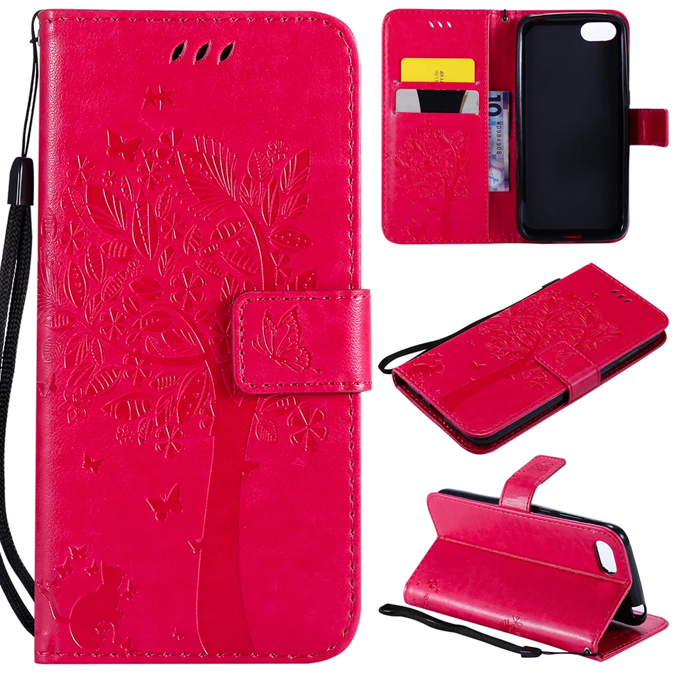 Кожаный чехол кошелек с откидной крышкой и отделением для карт Huawei Honor 8X 8C 7C 7A Pro 7S