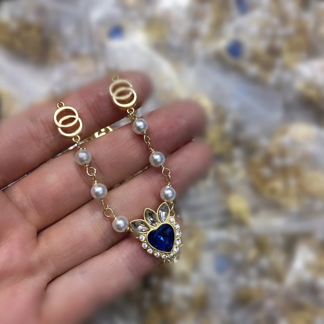 

S925 sterling silver ladies heart-shaped necklace retro style high quality jewelry original 1:1 birthday gift