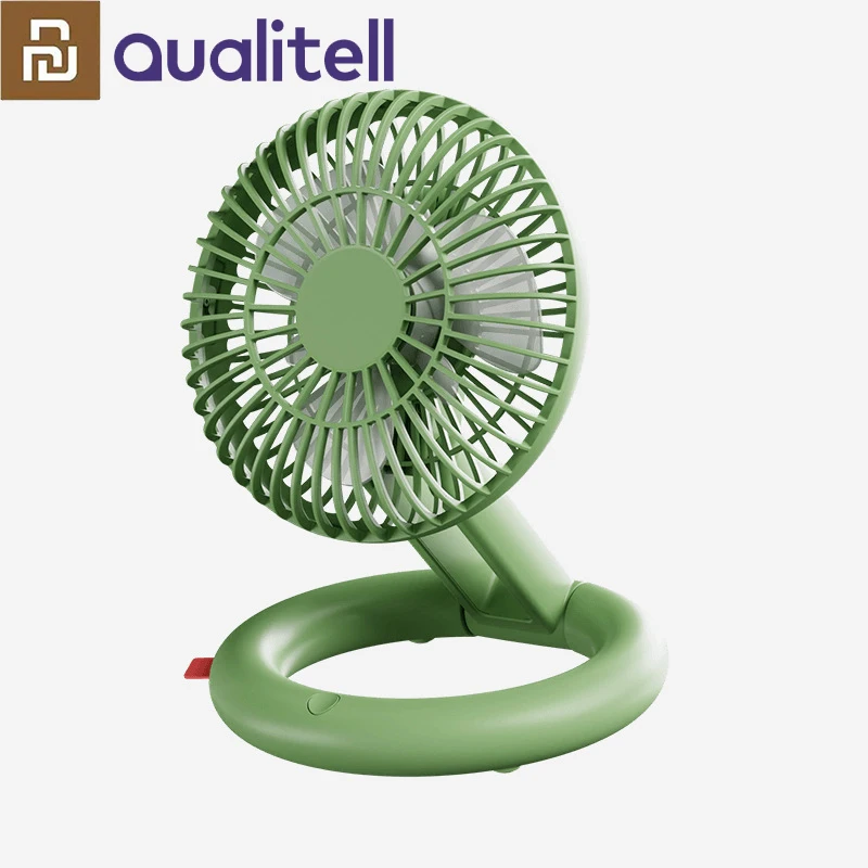 

Портативный Складной вентилятор XIAOMI Qualitell, USB-разъем, перезаряжаемый, вращающийся, для хранения, бесшумный, беспроводной, настольный, для дом...