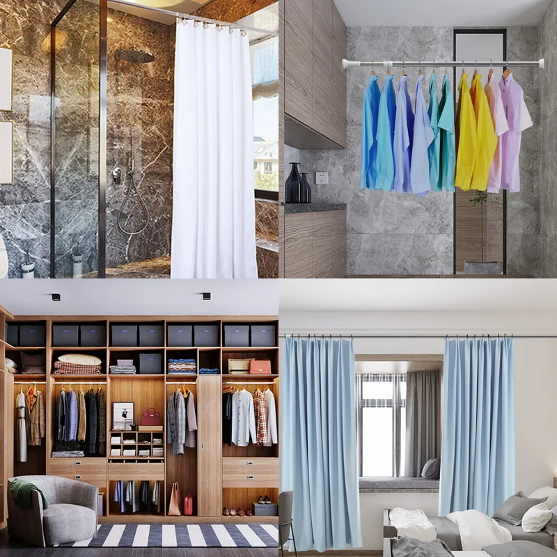 Регулируемая пружинная рейка из нержавеющей стали для одежды полотенец