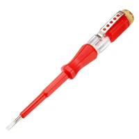 uxcell 1pcs ac100 500v voltage tester pen 3mm slotted circuit test red plastic handle screwdriver home electricity tools