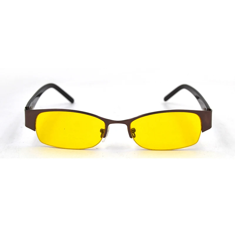 Мужские полуоправы желтые линзы очки ночного видения новая мода женские