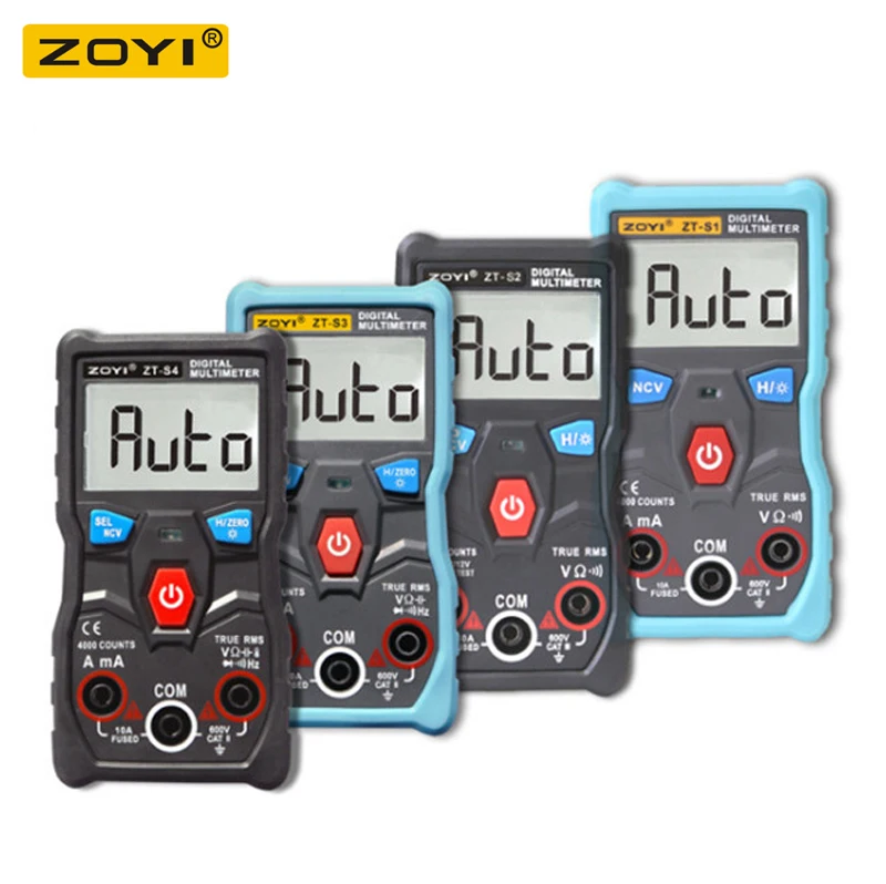 ZOYI ZT S1/ZT S2/ZT S3/ZT S4 4000 рассчитывает Авто Диапазон True RMS ЖК дисплей цифровой
