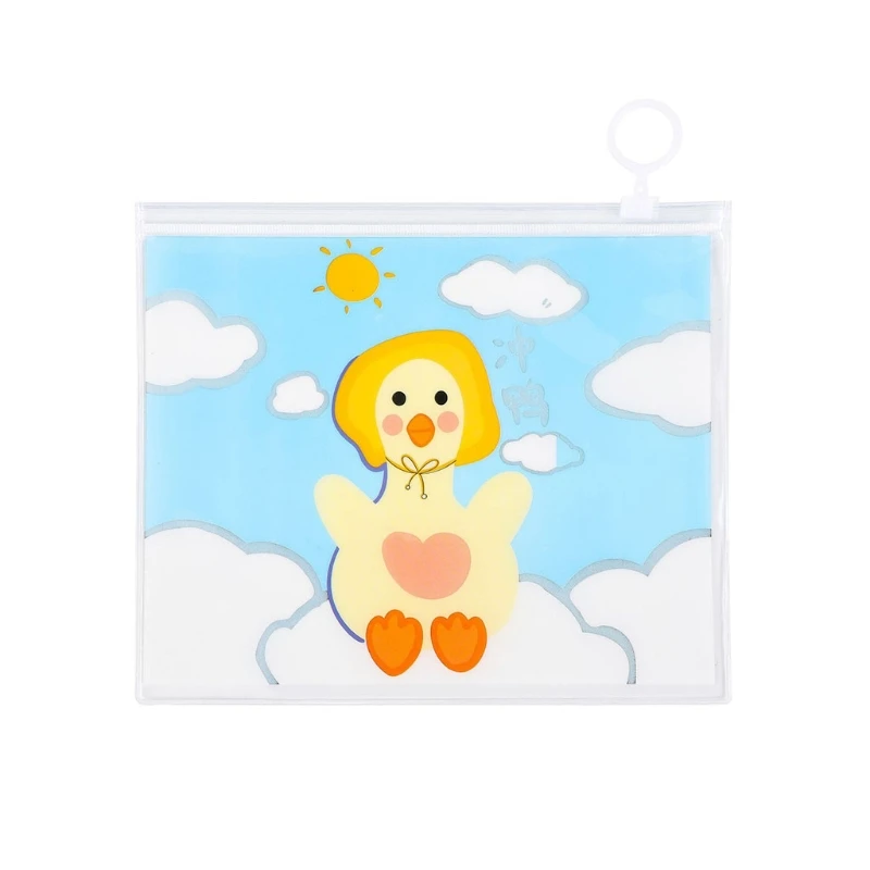 

Summer Cartoon PVC Cosmetic Bag Zipper Waterproof Toiletry Bag Travel Clear Stationery Storage Organizer Makeup Pouch