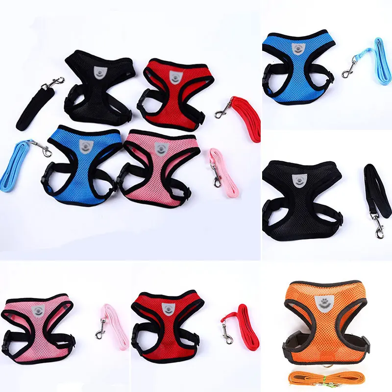 Hot Convenient Breathable Small Dog Pet Harness and Leash Set Puppy Cat Vest Collar For Chihuahua Pug Bulldog | Дом и сад