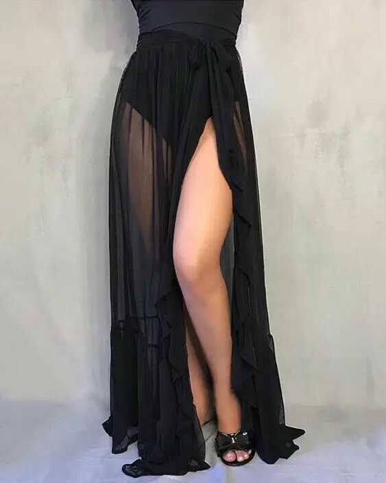 Женское Сетчатое прозрачное сексуальное пляжное платье-бикини в горошек с