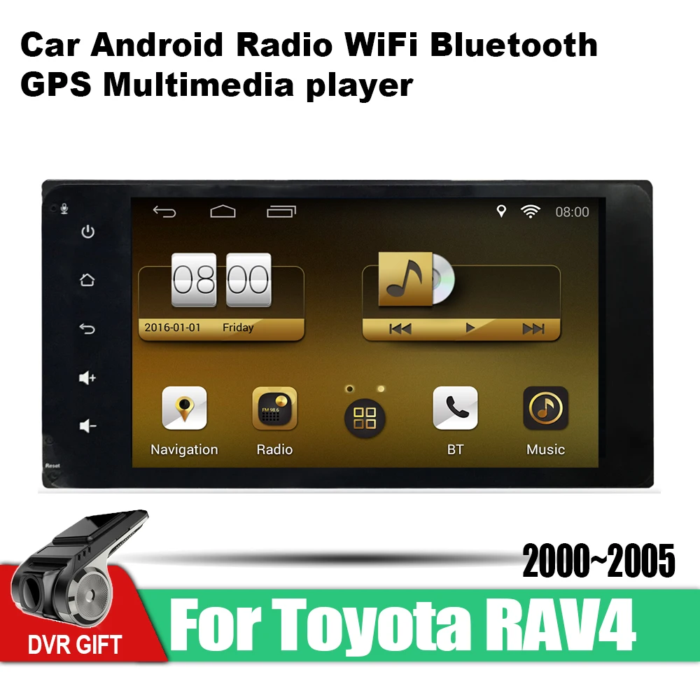 Автомобильный мультимедийный плеер ZaiXi Android GPS для Toyota RAV4 2000 ~ 2005 автомобильная