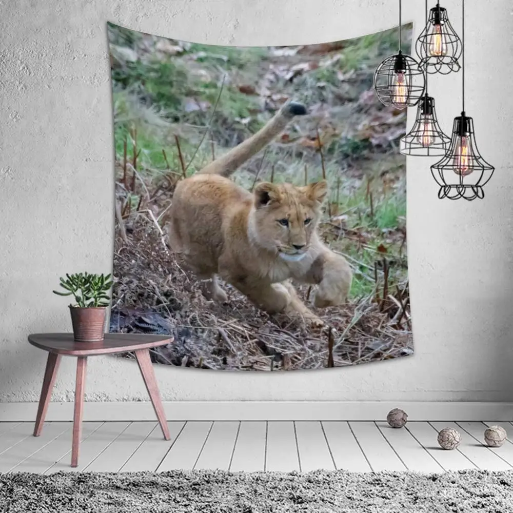 

Cute Wild Animal Pattern Elegant Tapestry Living Room Bedroom Decorative Wall Hanging Stylish Home Blanket Accessories