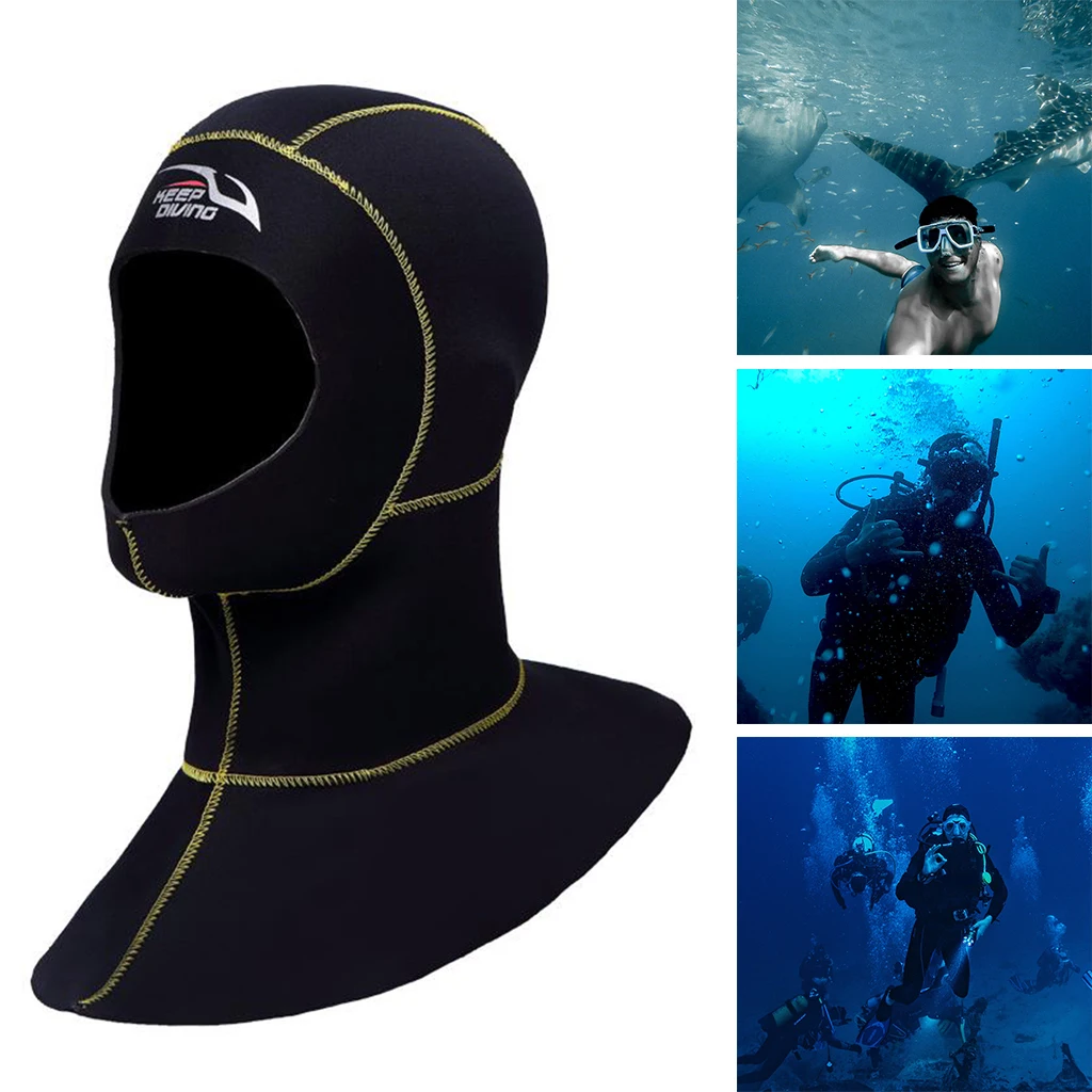 Термальный подводный гидрокостюм капюшон 3 мм Неопреновая шапка для серфинга