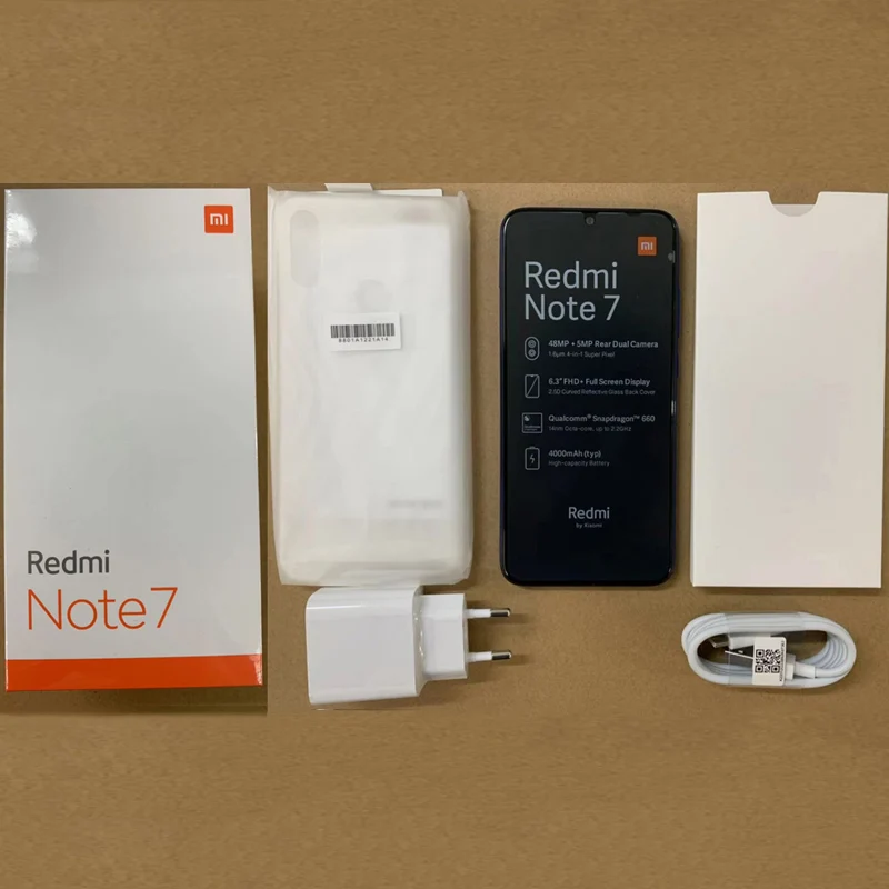 Xiaomi Redmi Note 7 с глобальной версией, 4 Гб, 128 ГБ, Восьмиядерный процессор Snapdragon 660 AIE, полноэкранная задняя камера 6,3 МП, сотовый телефон