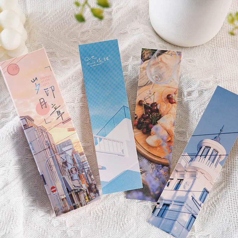 

30pcs/box Bookmarks Photography Pattern Creative Ins Style Reading Stationery Student Journal Decoration School Office Supplies