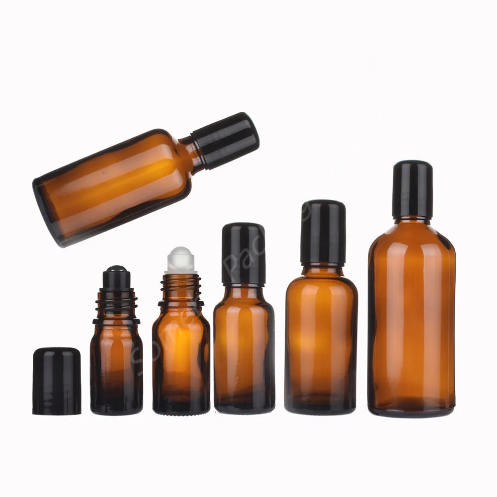 Многоразовые бутылочки из янтарного стекла для эфирного масла 100 мл 50 30 20 15 10 5 с