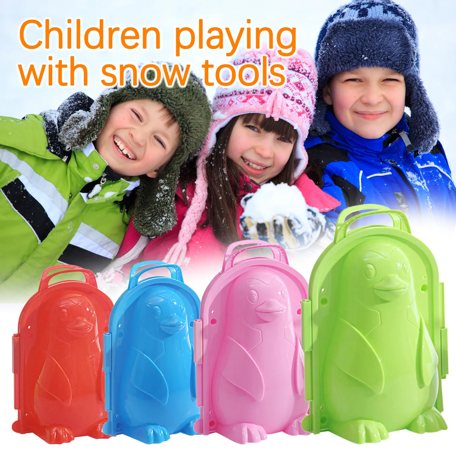 

New Cartoon-Penguin Snowball Maker Clip Tool Kids Toy for Winter Outdoor Sports Toys For Kids Girl Boy Birthdday Gift 2021
