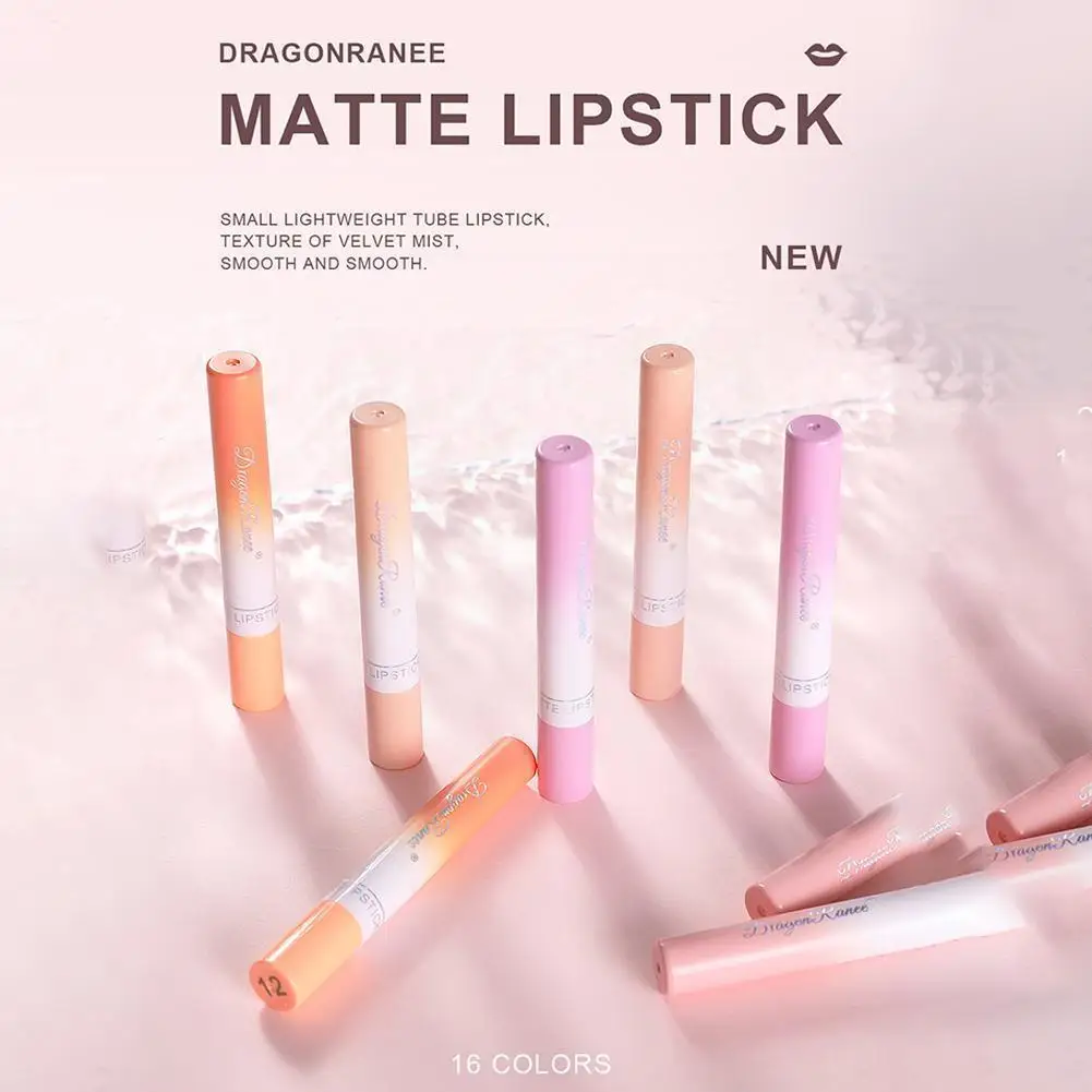 

Помада в форме трубки для сигареты, длинная блестящая глазурованная матовая бархатная губа для девушек, розовая стойкая U2i6