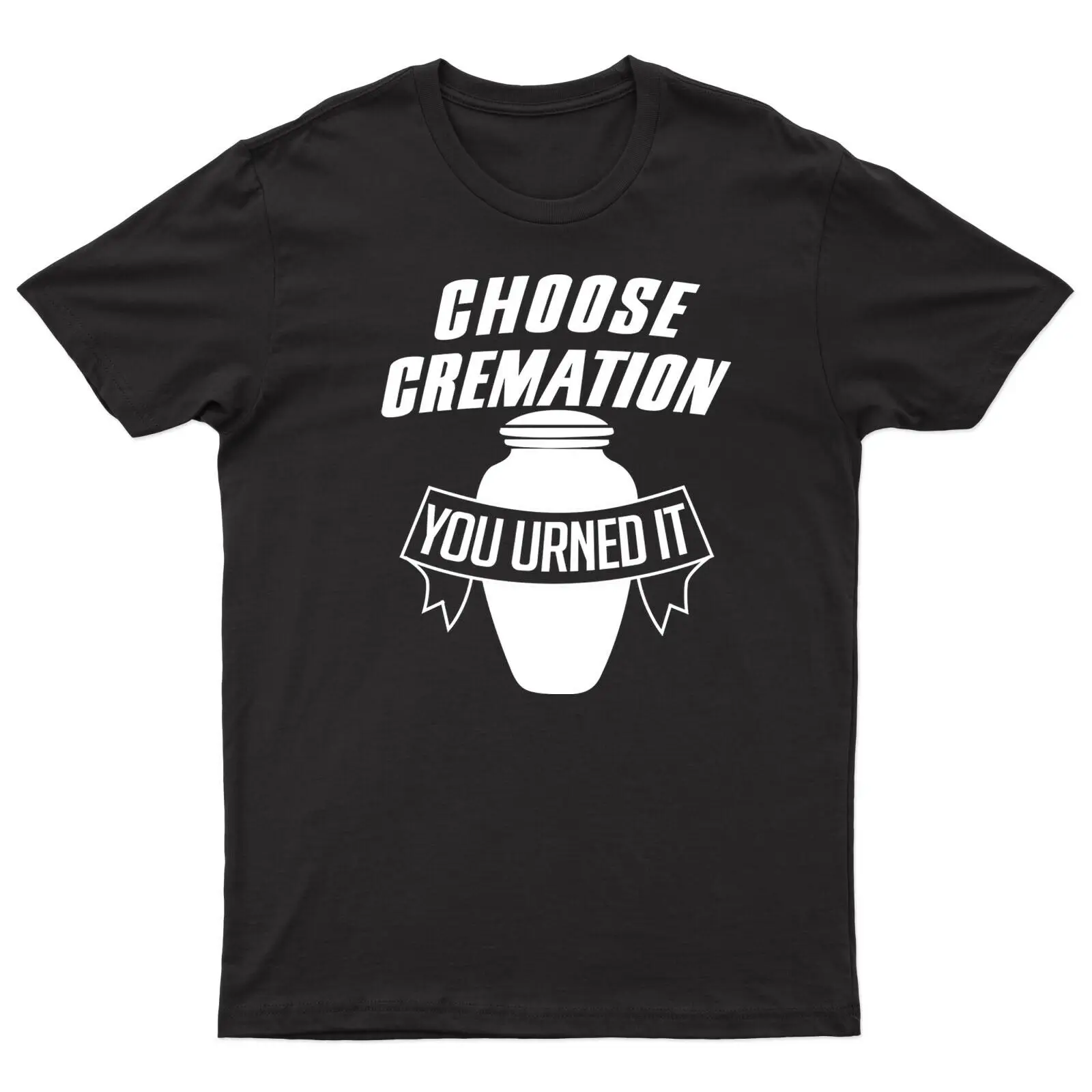 

Выбирайте мужскую футболку с надписью «Кремация»