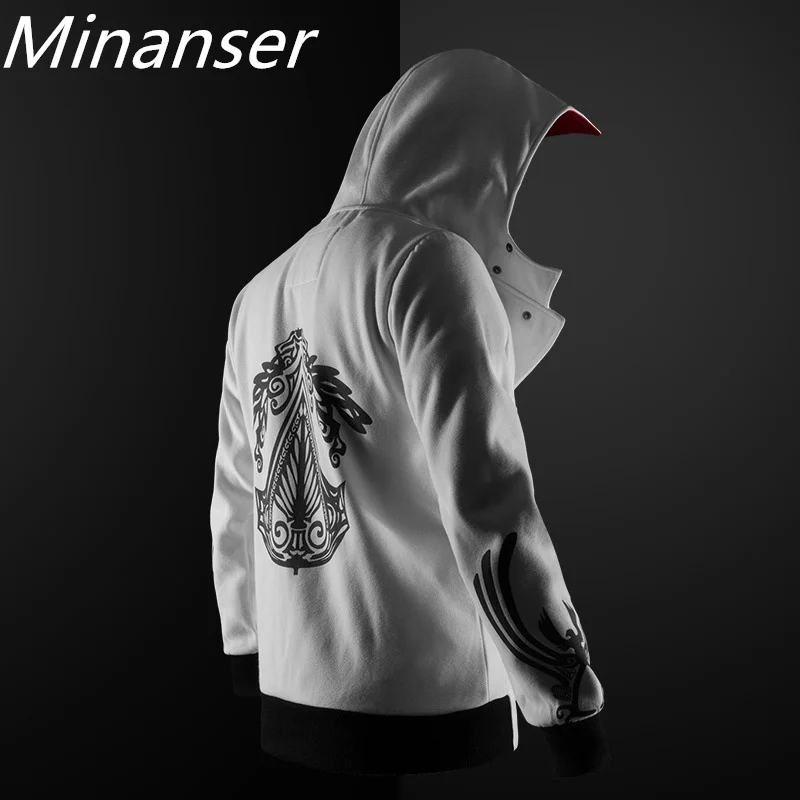 Мужская толстовка с капюшоном Assassins Creed Готическая Толстовка длинным рукавом и