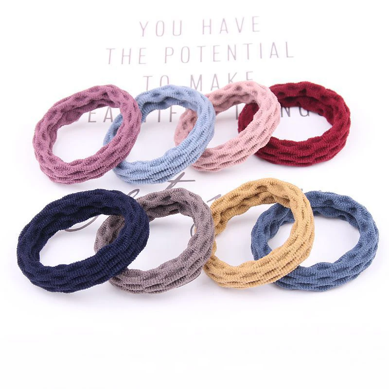 10 шт. эластичные базовые резинки для волос бесшовная лента однотонный держатель