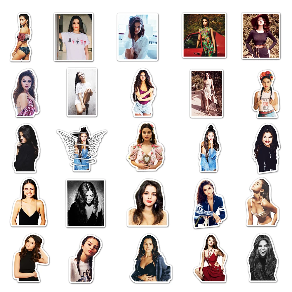 103050pcs singer selena gomez waterproof stickers graffiti decal diy skateboard laptop guitar phone car cool kid sticker toys free global shipping