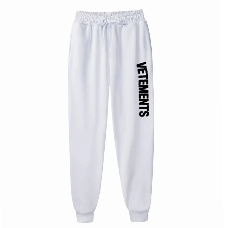 

Men's Sweatpants VETEMENTS print Joggers Lounge Pants Pockets Outdoor Hiking Running Trousers Streetwear SweatpantS