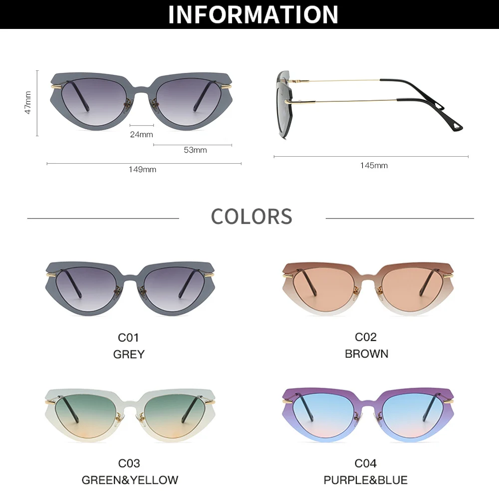 

LongKeeper Fashion Cat Eye Sunglasses Women Black Frame Summer Glasses 2021 Lady Sun Glasses Oculos Feminino