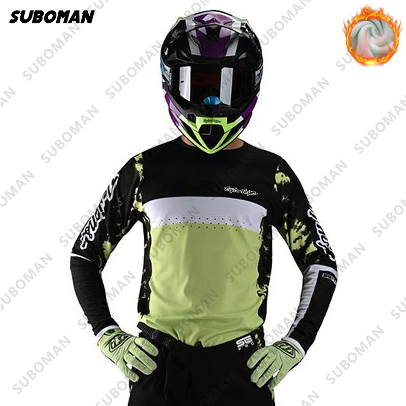 

2022 hot-sale keep warm suboman Men's Team MTB Motocross motorcycle long sleeve Jersey Downhill Anti-UV Bicycle enduro Clothing