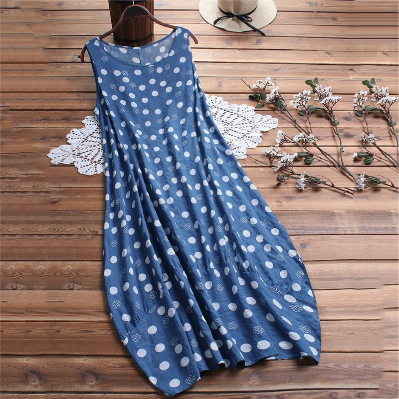 

Ladies Summer Fashion Polka Dot Two-Piece Short Sleeve Loose Dress Women