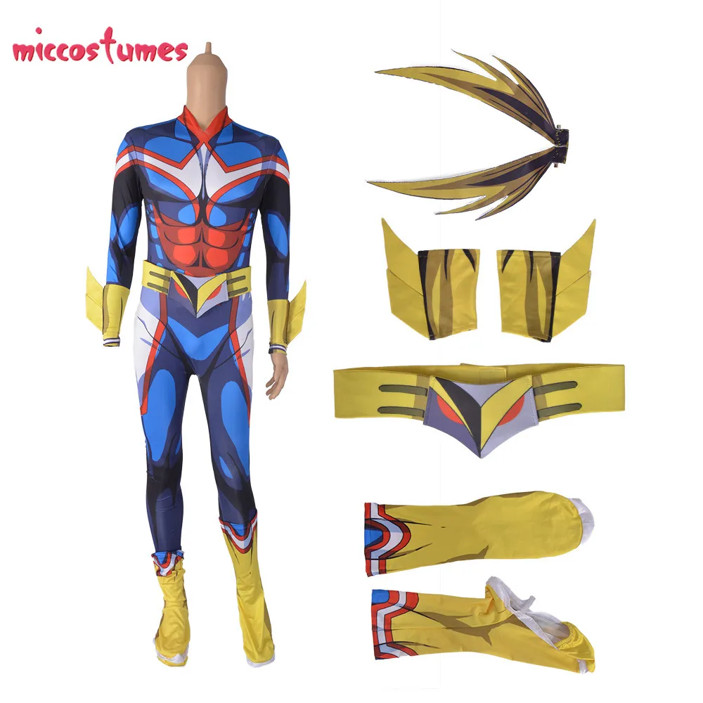 Toshinori Yagi Косплей Boku No Hero Academy Midoriya All Might костюм комбинезон с 3D принтом Боди Косплей Костюм