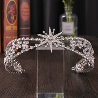 sliver tiaras wedding crown bridal fashion hair accessories tiara wedding crowns for women for girls prom gifts