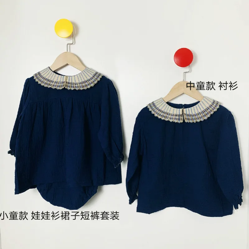 

in stock 2020 Autumn and Winter Cbc Doll Shirt Suit Girls Shirt Top Girl Blouses dress baby romper