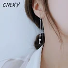 Женские серьги с пятиконечной звездой CIAXY, длинные серьги-кисточки из стерлингового серебра 925 пробы, Роскошные ювелирные украшения