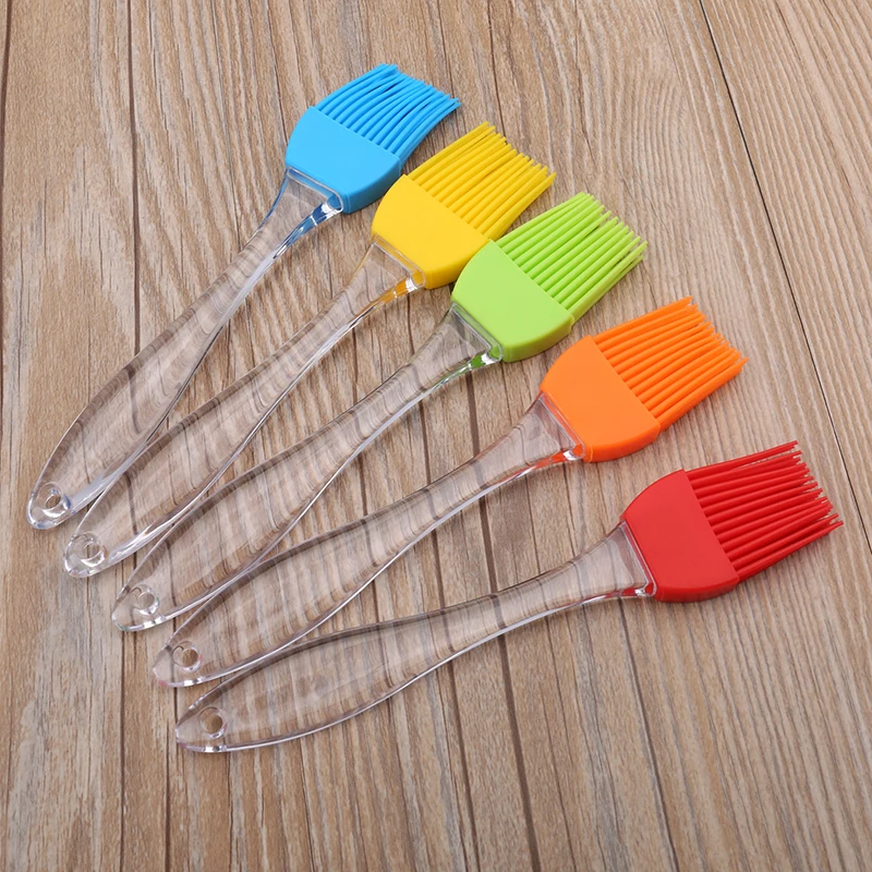 

1PC Six Color Silica Gel Brush High Temperature Baking Barbecue Baking Tool Pastry BBQ PP Handle Silica Gel Oil Brush Bakeware