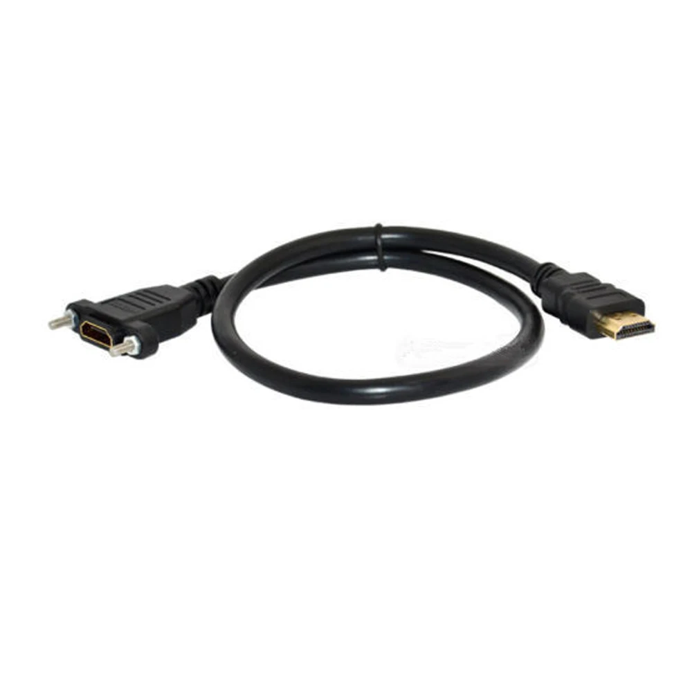 

1.5m 5Ft HDMI male to female panel mount extension Gold plated Cable