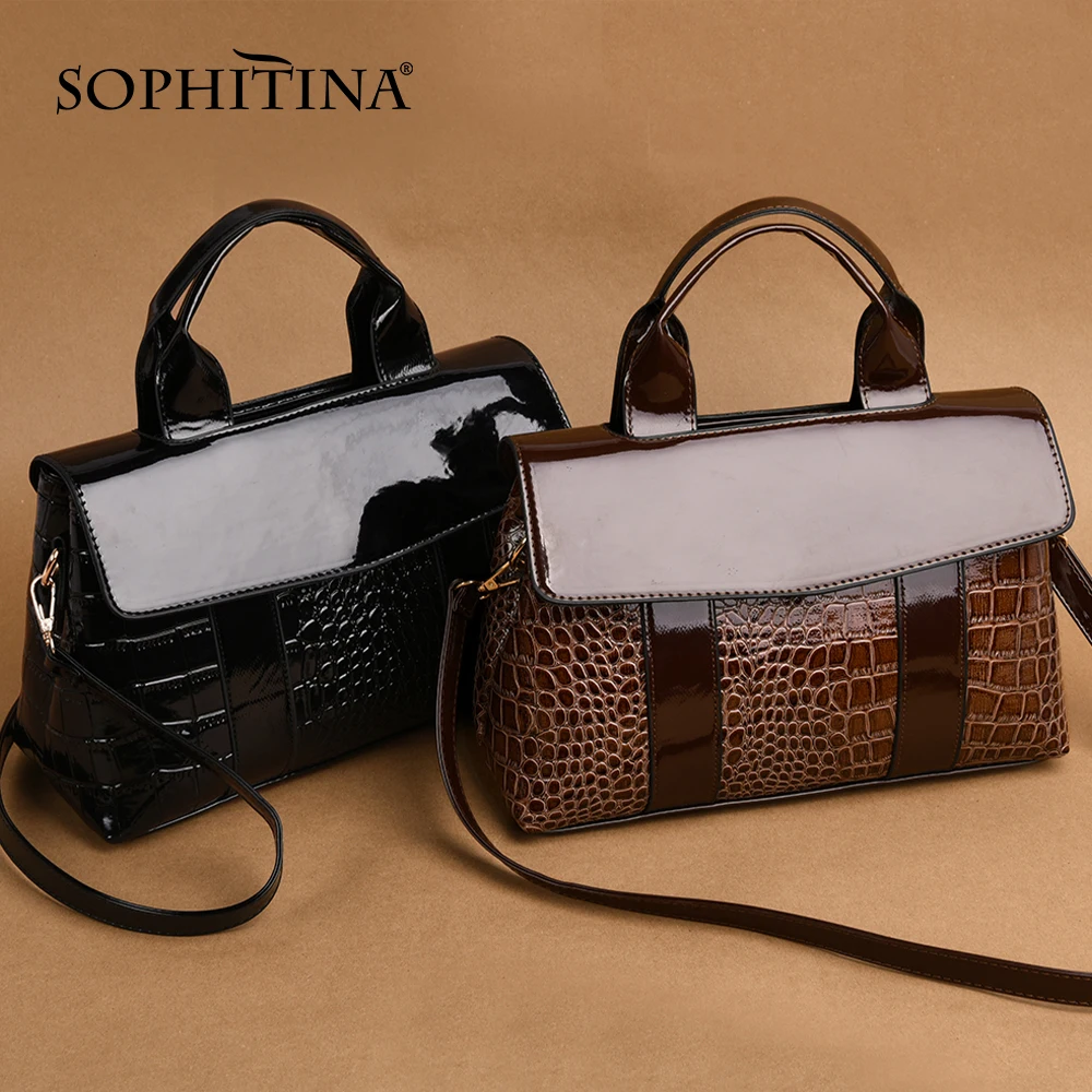 SOPHITINA новые универсальные женские сумки-мессенджеры с крокодиловым принтом