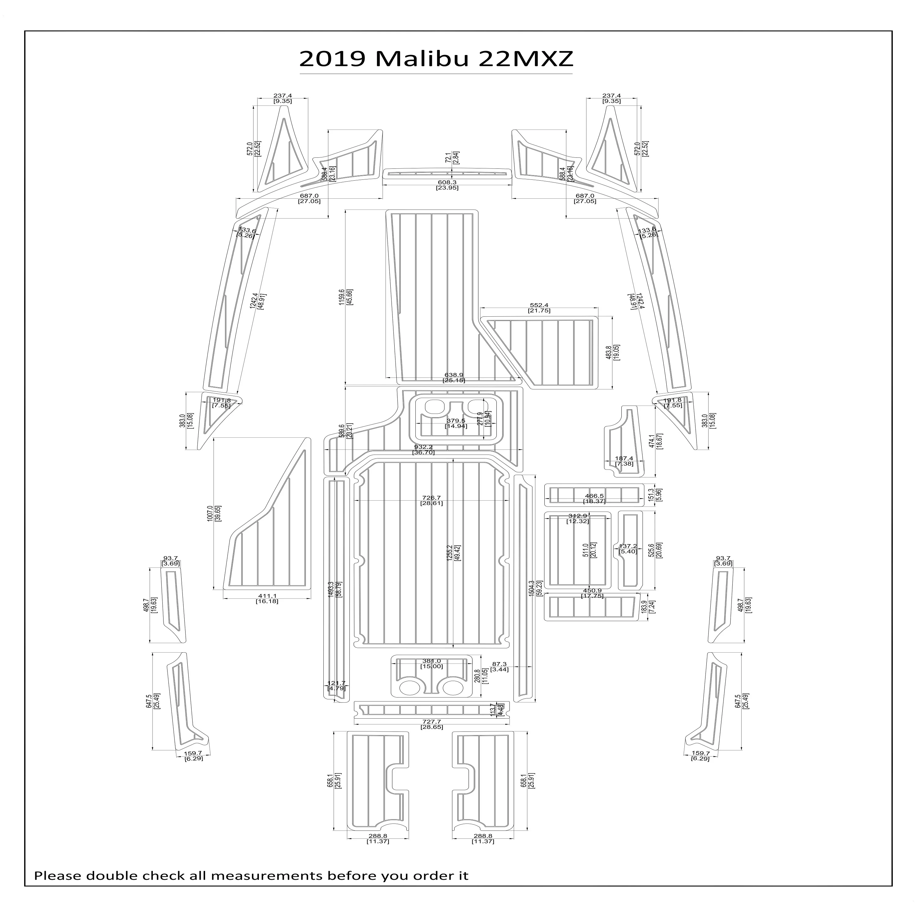 

2019 Malibu 22MXZ, напольная подушка из искусственной пены EVA из тика