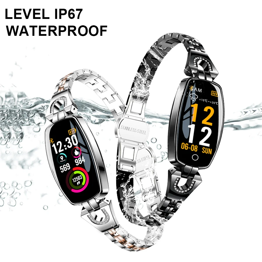 

Fashion Women Smart Watch Heart Rate Monitor Bluetooth 4.0 Fitness Smartwatch Reloj Inteligente For iOS Android watche for women