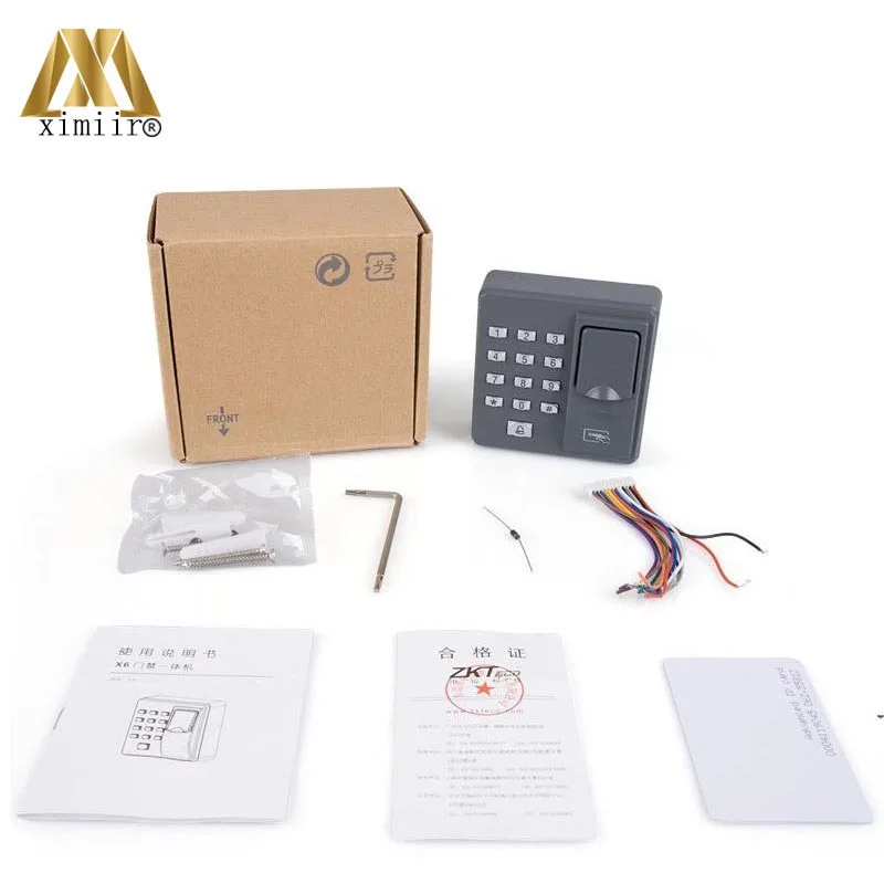 Самая дешевая автономная система контроля доступа по отпечатку пальца ZK X6 с