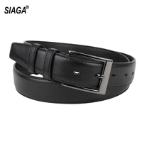 2022 new brand name mens genuine leather black simple pin buckle metal fashion design 38mm width male jeans accessories fco270